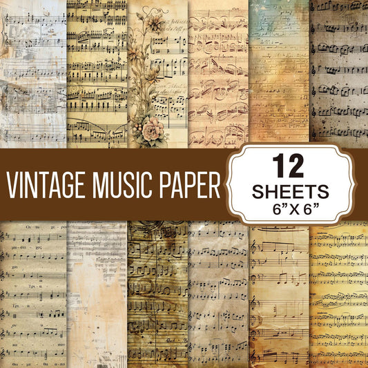 正方形デザインペーパー Vintage Ver.