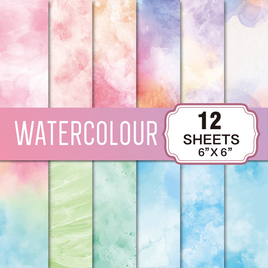 正方形デザインペーパー Water Color Ver.
