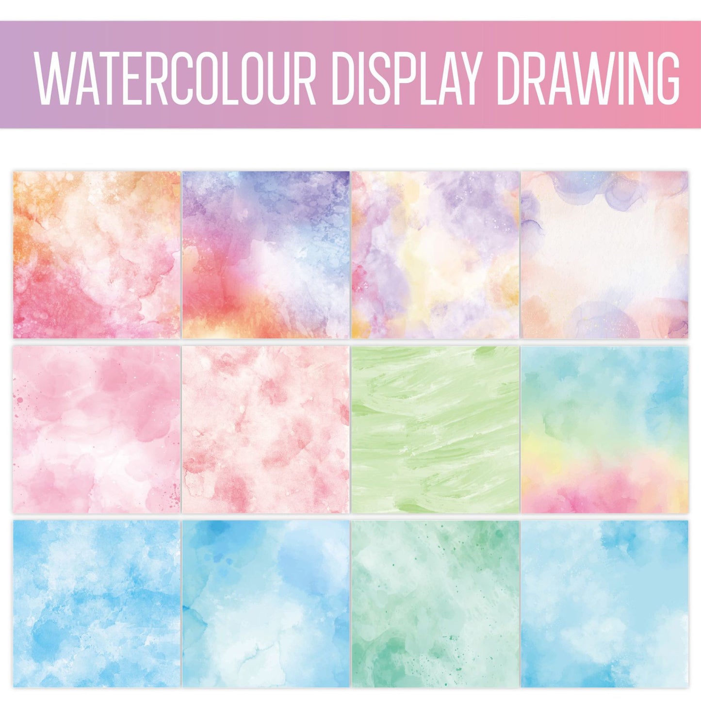 正方形デザインペーパー Water Color Ver.