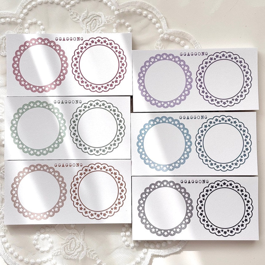 [GGAGGONG] Star Circle Frame Memo