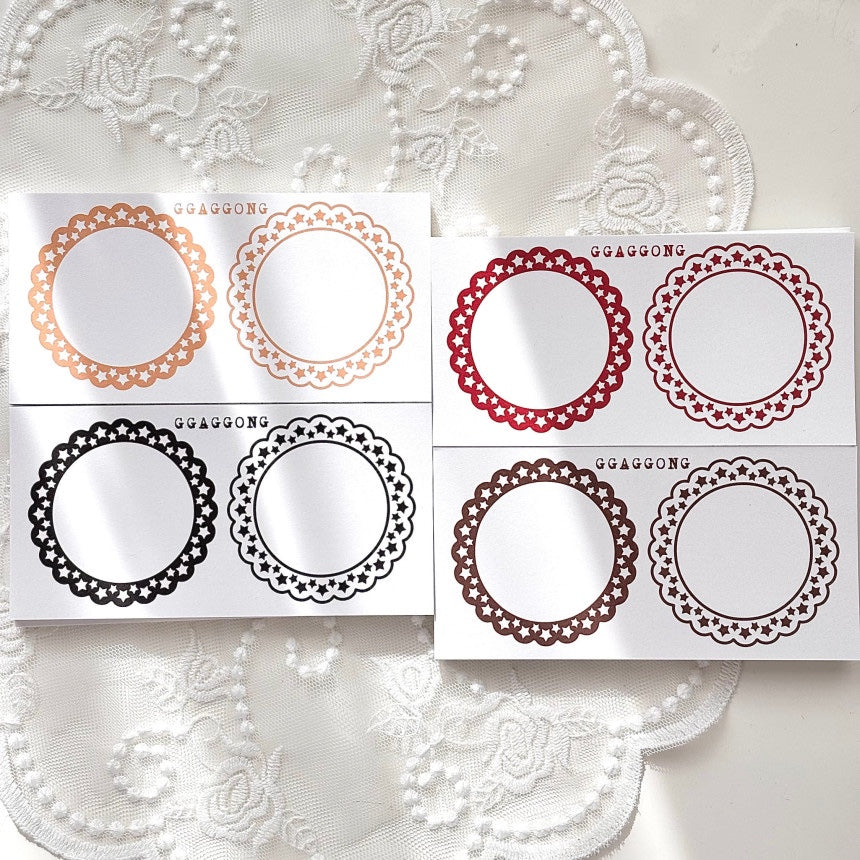 [GGAGGONG] Star Circle Frame Memo