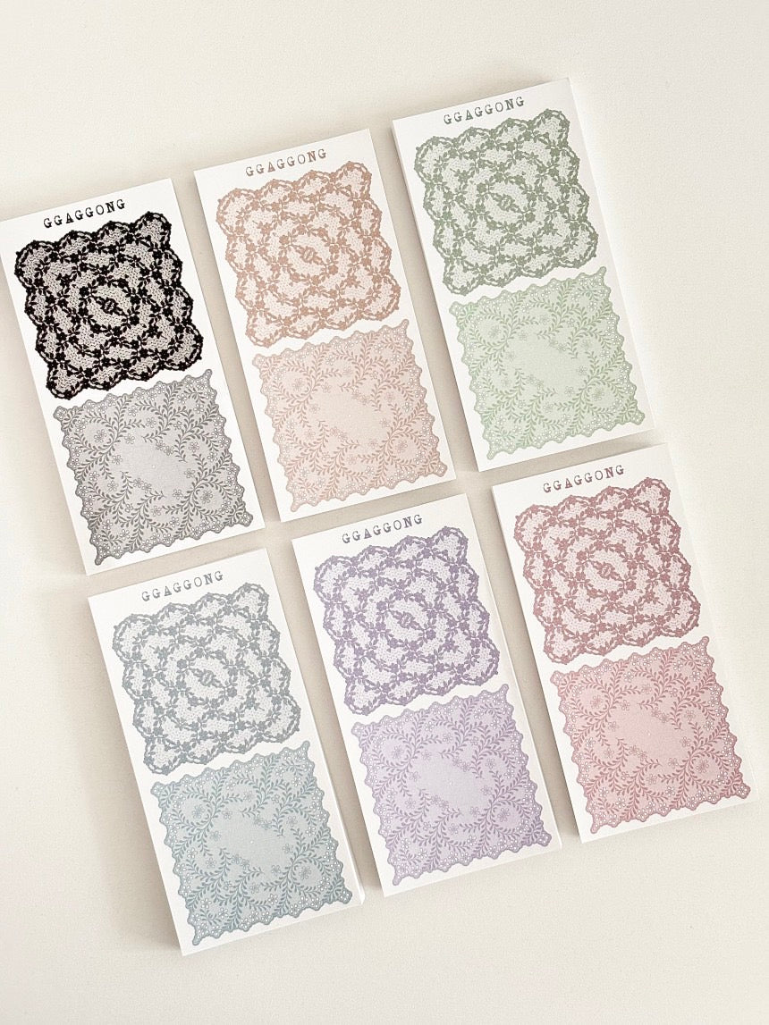 [GGAGGONG] Square Doily Memo