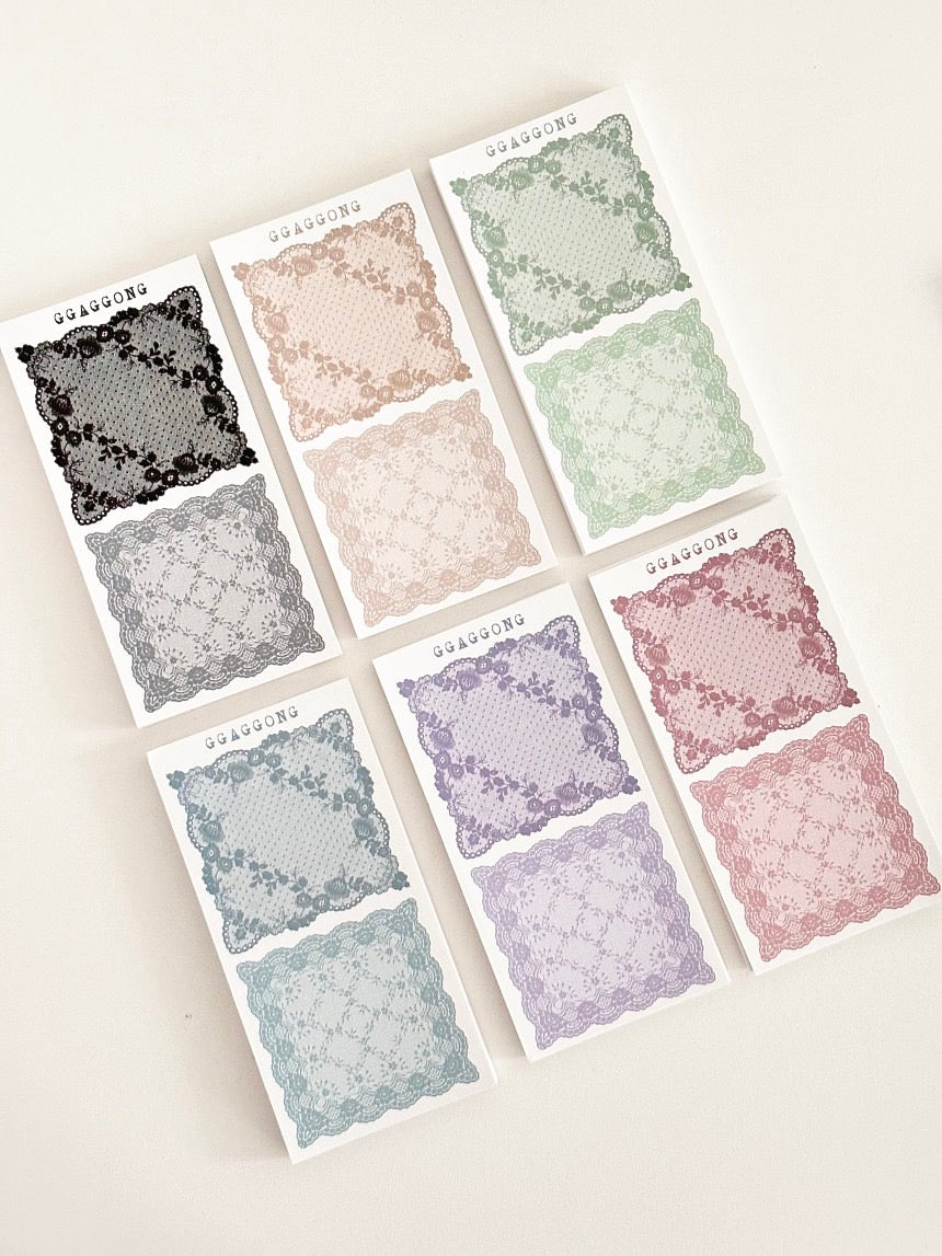 [GGAGGONG] Square Doily Memo
