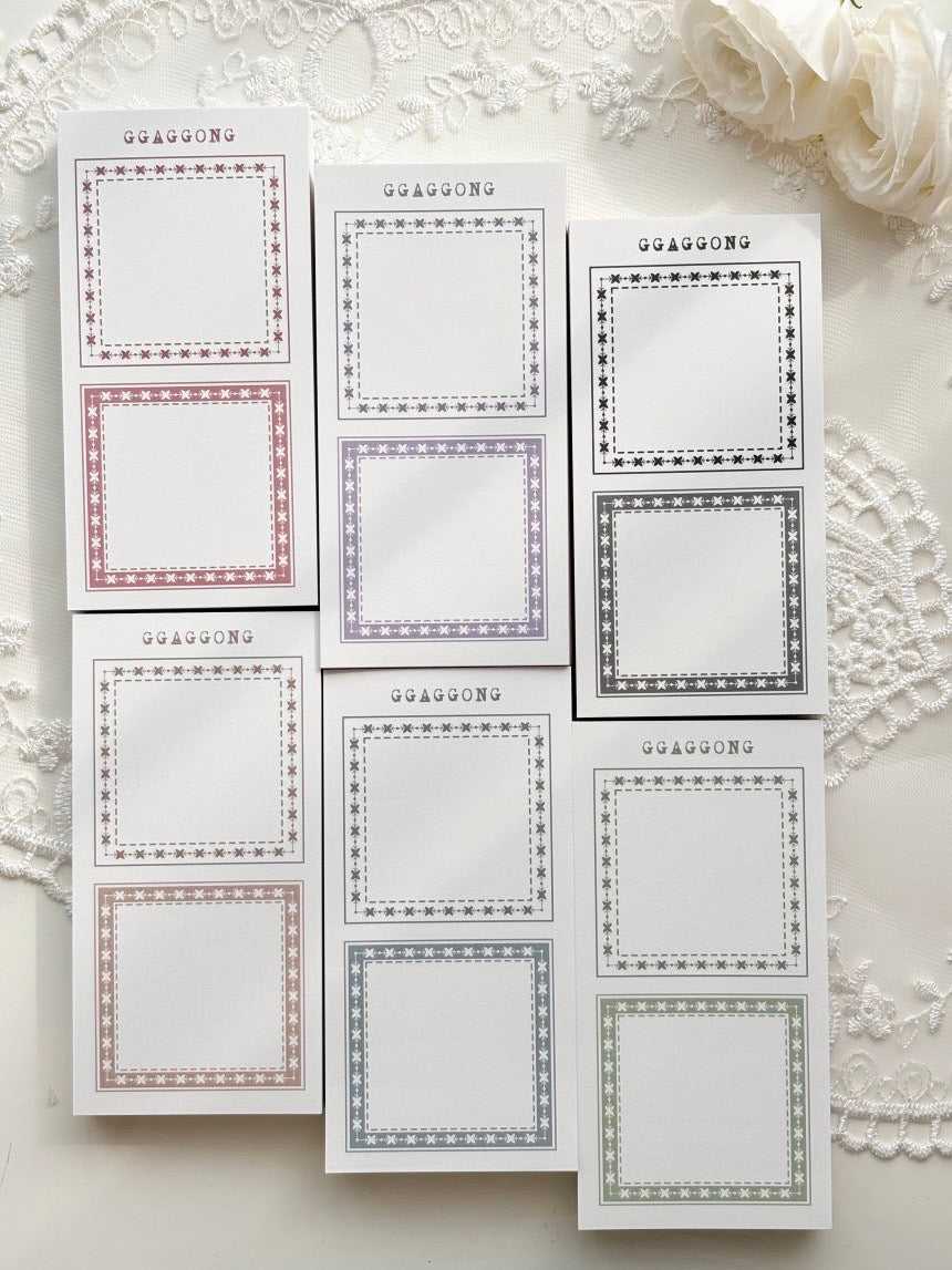 [GGAGGONG] Square Frame Memo
