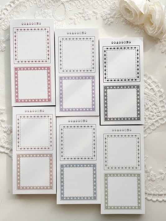 [GGAGGONG] Square Frame Memo