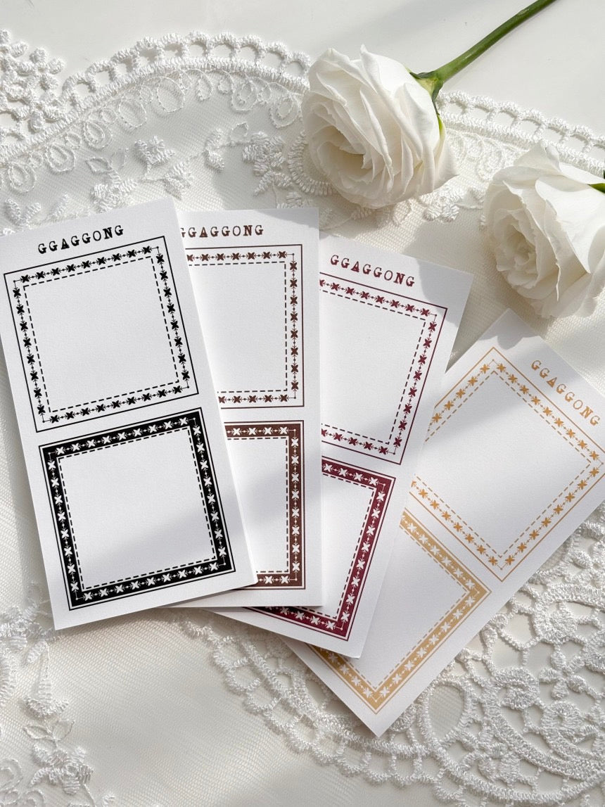 [GGAGGONG] Square Frame Memo