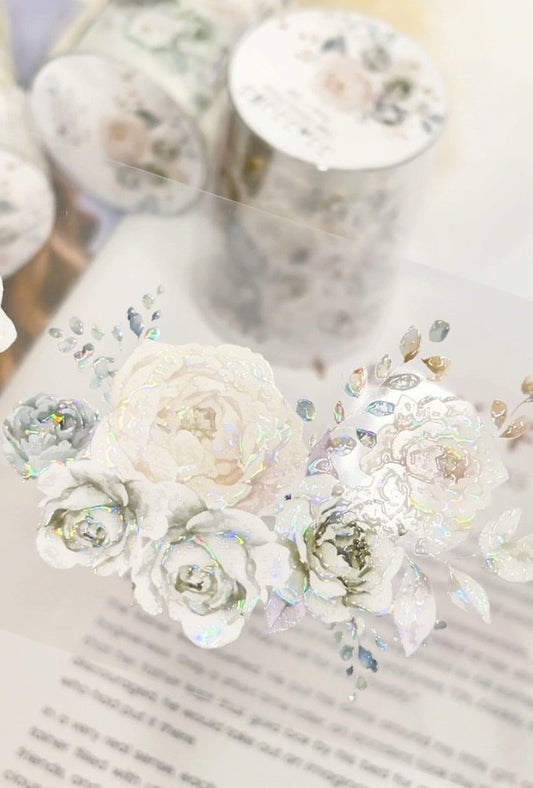 [GGAGGONG] Sage Green Floral PET Tape