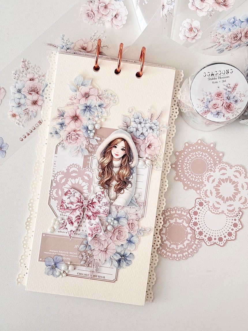 [GGAGGONG] Shabby Blossom PET Tape