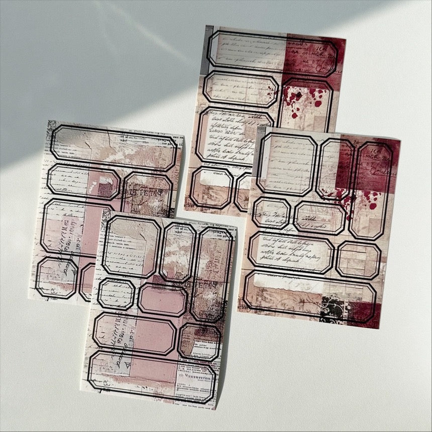 [Ann's NOTE]  Vintage Collage Label Sticker 3