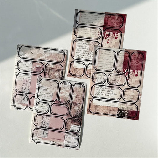 [Ann's NOTE]  Vintage Collage Label Sticker 3