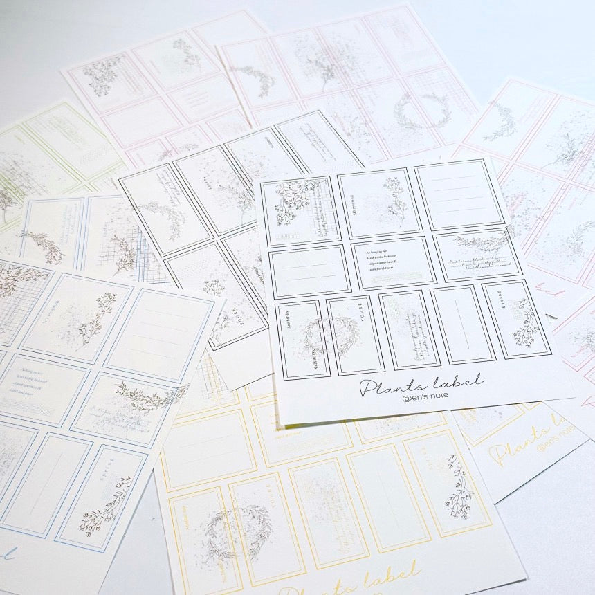 [Ann's NOTE]  Plant Label Paper