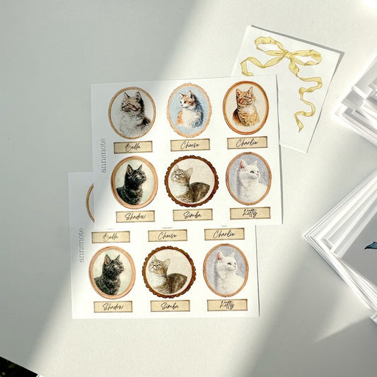 [Ann's NOTE]  Cat Frame Collage Paper