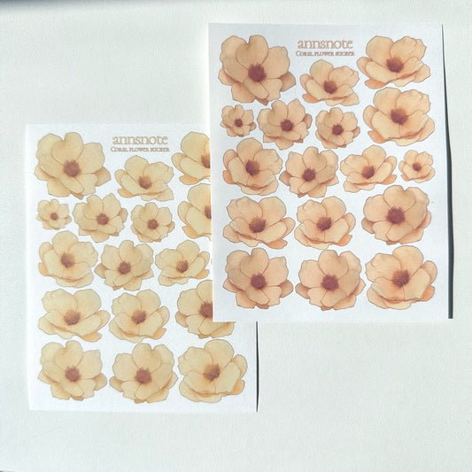 [Ann's NOTE]  Yellow Flower Sticker & Paper