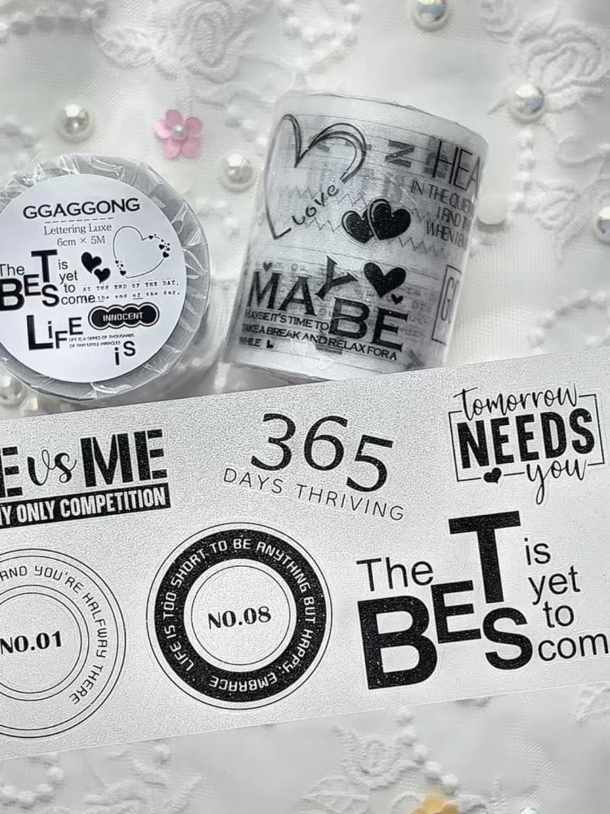 [GGAGGONG] Lettering Luxe PET Tape