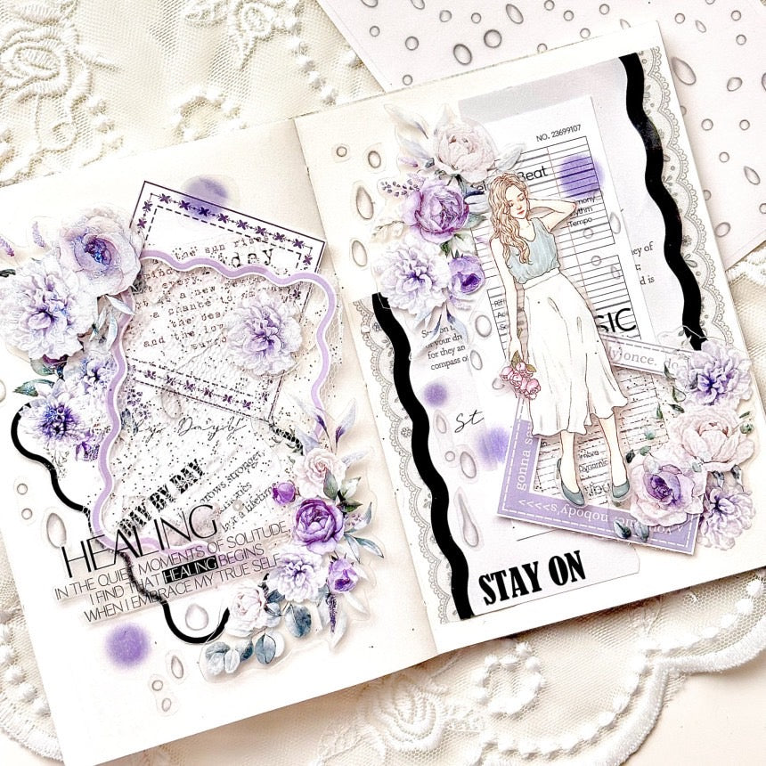 [GGAGGONG] Chic Violet Bloom PET Tape