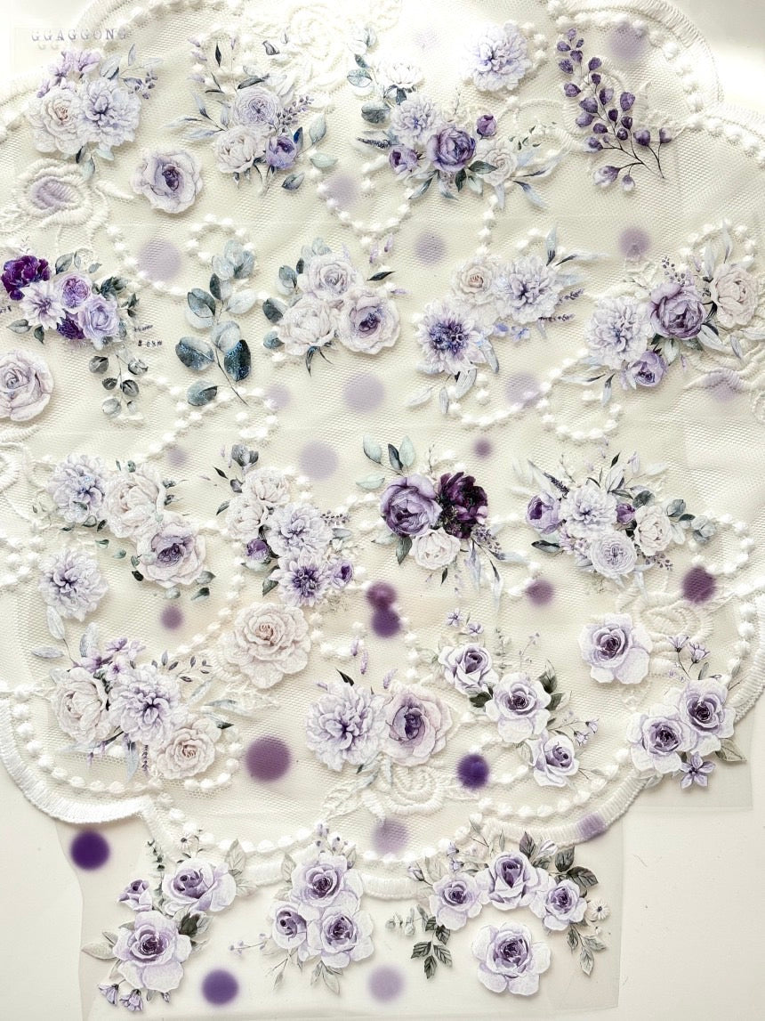 [GGAGGONG] Chic Violet Bloom PET Tape